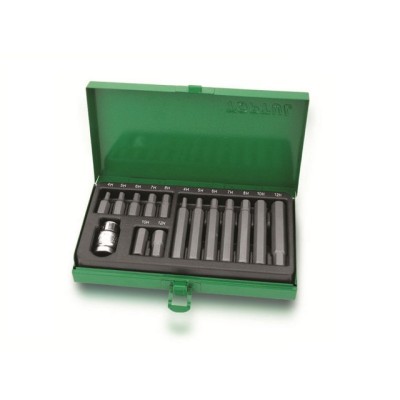 Набор бит шестигр. 4-12мм 15пр. в металл.боксе TOPTUL Набор бит шестигр. 4-12мм 15пр. в металл.боксе TOPTUL