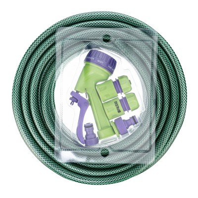 Набор поливочный, шланг 1/2", 25 м, 7 режимов пистолет, соединитель, адаптер Palisad