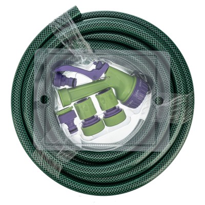 Набор поливочный, шланг 3/4", 15 м, 7 режимов пистолет, соединитель, адаптер Palisad