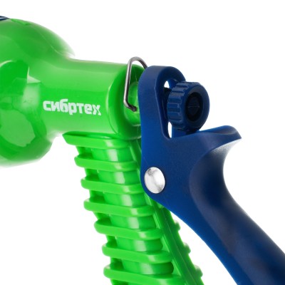 Набор поливочный, растягивающийся шланг 15 м, 7 режимов пистолет, соединитель, адаптер Сибртех
