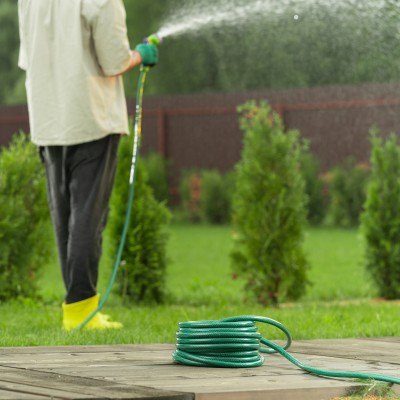 Набор поливочный, шланг 1/2", 15 м, 7 режимов пистолет, соединитель, адаптер Palisad