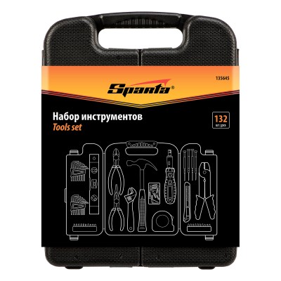 Набор инструментов бытовой, 132 предмета Sparta Набор инструментов бытовой, 132 предмета Sparta