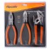 Набор губцевого инструмента №2, 3 предмета: плоскогубцы, бокорезы, клещи переставные Sparta