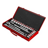 Набор торцевых головок с трещоткой 1/2", 24 предмета Matrix Набор торцевых головок с трещоткой 1/2", 24 предмета Matrix