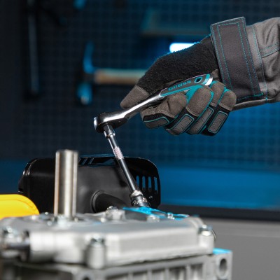 Набор торцевых головок, трещотка 120 зубьев, 1/4", CrV, 12 предметов Gross Набор торцевых головок, трещотка 120 зубьев, 1/4", CrV, 12 предметов Gross