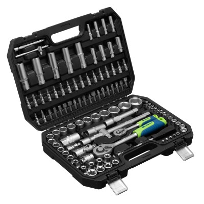 Набор инструментов, 1/2", 1/4", 108 предметов// Сибртех Набор инструментов, 1/2", 1/4", 108 предметов// Сибртех