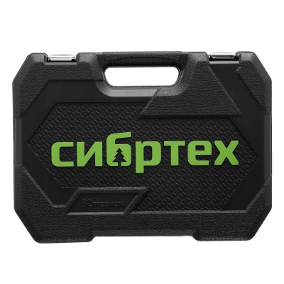 Набор инструментов, 1/2", 1/4", пластиковый кейс, 82 предмета Сибртех