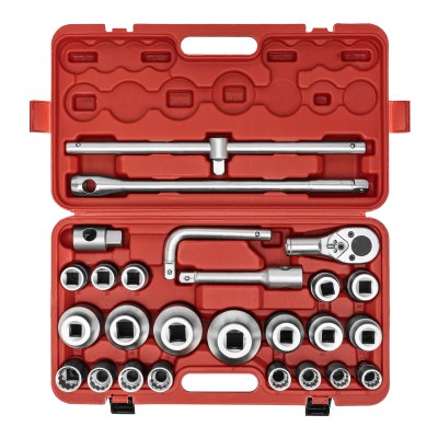 Набор торцевых головок 3/4"–1", головки 21 х 65 мм, 26 предметов, в пласт. боксе Matrix Набор торцевых головок 3/4"–1", головки 21 х 65 мм, 26 предметов, в пласт. боксе Matrix