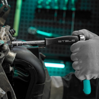 Набор торцевых головок с трещоткой, 1/4", 18 предметов Stels