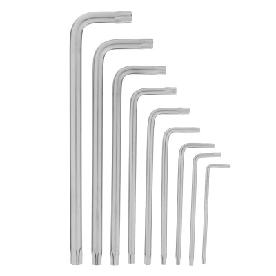 Набор ключей имбусовых Torx -Torx Tamper: 9 шт, T10-T50, CrV, удлиненных, с сатинированным покрытием, чехол Matrix Набор ключей имбусовых Torx -Torx Tamper: 9 шт, T10-T50, CrV, удлиненных, с сатинированным покрытием, чехол Matrix