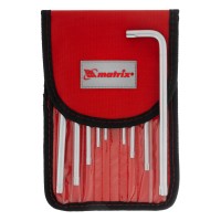 Набор ключей имбусовых Torx -Torx Tamper: 9 шт, T10-T50, CrV, удлиненных, с сатинированным покрытием, чехол Matrix Набор ключей имбусовых Torx -Torx Tamper: 9 шт, T10-T50, CrV, удлиненных, с сатинированным покрытием, чехол Matrix