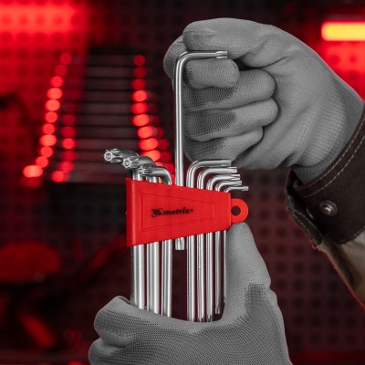Набор ключей имбусовых Torx , 9 шт, T10-T50, CrV, удлиненных, с сатиновым покрытием Matrix Набор ключей имбусовых Torx , 9 шт, T10-T50, CrV, удлиненных, с сатиновым покрытием Matrix