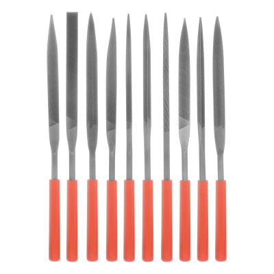 Набор надфилей, 180 х 5 мм, 10 шт, пластиковые рукоятки Matrix