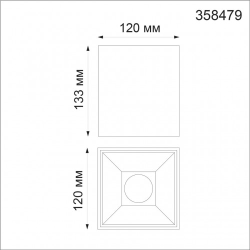 358479 OVER NT21 237 белый Светильник накладной IP20 LED 4000K 20W 200-260V RECTE Novotech