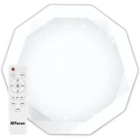 Светодиодный управляемый светильник накладной Feron AL5200 DIAMOND тарелка 70W 3000К-6000K белый 41471 Светодиодный управляемый светильник накладной Feron AL5200 DIAMOND тарелка 70W 3000К-6000K белый 41471