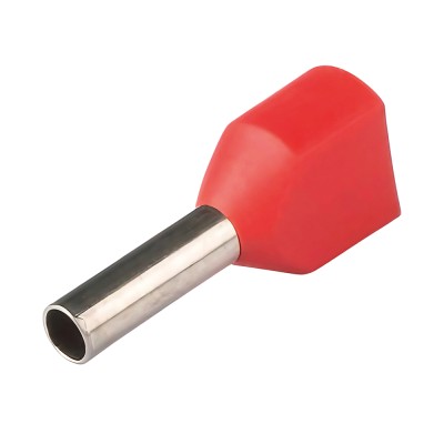 LD406-1008 Наконечник штыревой втулочный изолированный НШВИ(2) 1,0-8 (DIY упаковка 25 шт) 50402