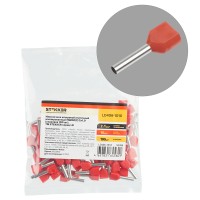 LD406-1010 Наконечник штыревой втулочный изолированный НШВИ(2) 1,0-10 (упаковка 100 шт) 50386 LD406-1010 Наконечник штыревой втулочный изолированный НШВИ(2) 1,0-10 (упаковка 100 шт) 50386