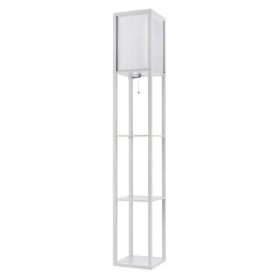 8089/1F COMFI LN25 361 белый, дерево/текстиль Торшер Е27 1*60W 220V PRACTIC