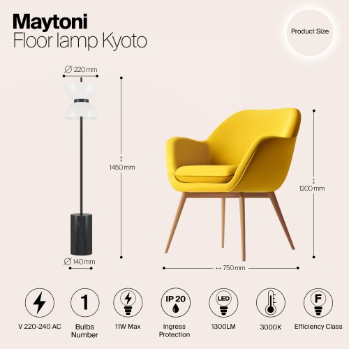 Напольный светильник (торшер) Maytoni MOD178FL-L11B3K