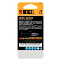 Борфреза по металлу твердосплавная, коническая закругленная, тип-L, 8 мм Denzel