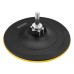 Тарелка опорная для дрели и УШМ с липучкой, 115 мм, твердая, с адаптером c М14 на d8 Denzel