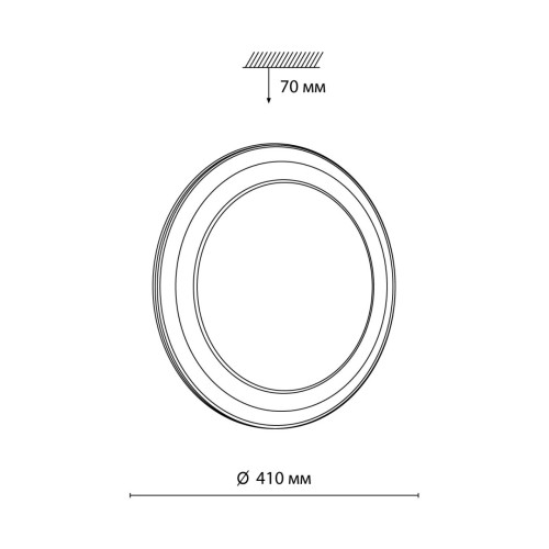 7617/DL PALE SN 96 Светильник пластик/белый LED 48Вт 3000-6300K D410 IP43 пульт ДУ SETTA SONEX