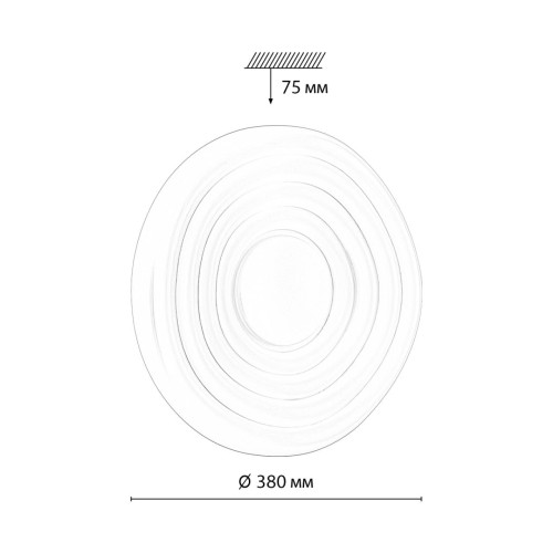 7679/DL PALE SN 153 Светильник пластик/белый LED 48Вт 3000-6000К D380 IP43 пульт ДУ FASS SONEX