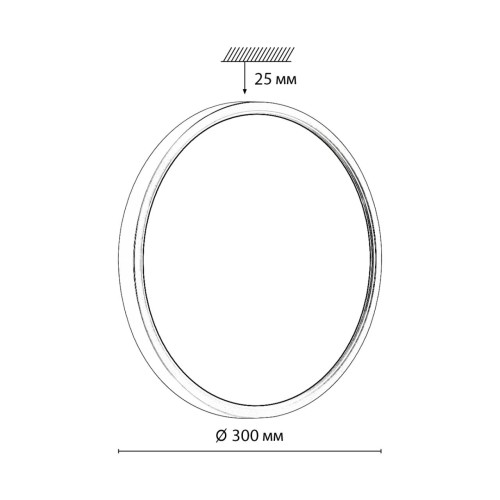 7660/24L MITRA LED SN 54 Светильник пластик/белый/черный LED 24Вт 3000/4000K D300 IP40 ALFA BLACK SONEX