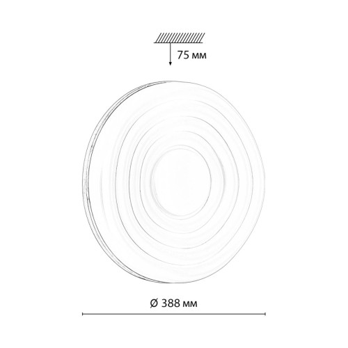 7674/DL PALE SN 152 белый/натуральное дерево LED 48Вт 3000-6000К D388 IP43 пульт ДУ FASS WOOD SONEX