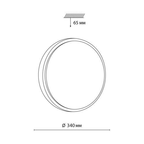 7607/CL PALE SN 118 Светильник пластик/белый/бежеый под дерево LED 30Вт 4000К D340 IP43 LOSTA SONEX