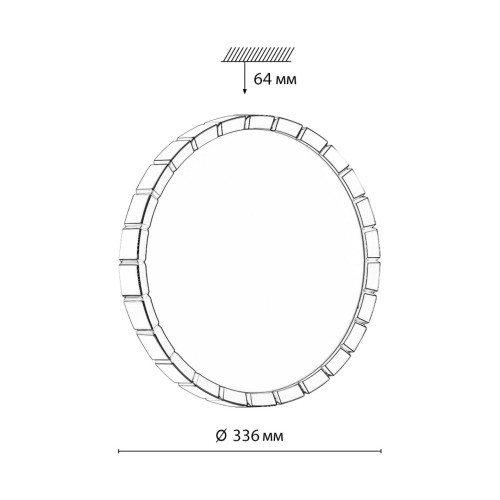 7648/CL PALE SN 88 Светильник пластик/белый/золотой LED 30Вт 4000К D336 IP43 ATABI GOLD SONEX