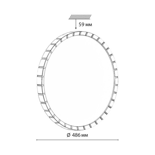 7648/EL PALE SN 88 Светильник пластик/белый/золотой LED 70Вт 3000-6000К D486 IP43 пульт ДУ ATABI GOLD SONEX