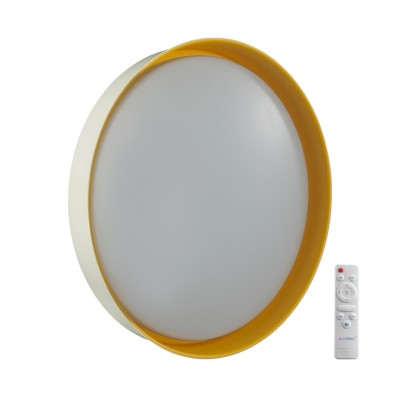 7711/EL COLOR SN 157 Светильник пластик/желтый LED 70Вт 3000-6000К D510 IP43 пульт ДУ TUNA YELLOW