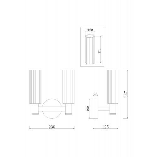 Настенный светильник (бра) Freya FR5167WL-02BS