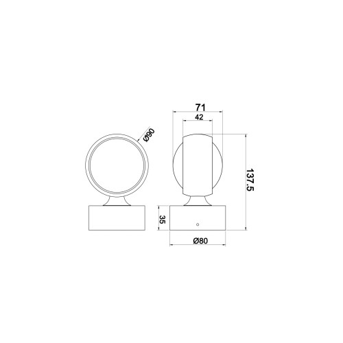 Настенный светильник (бра) Technical MOD072WL-L8W3K