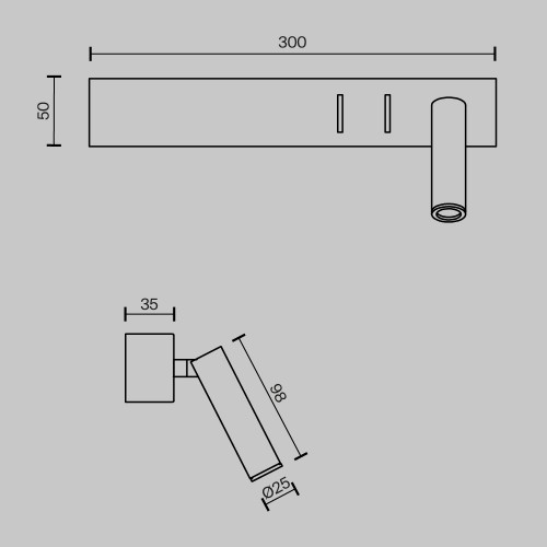 Настенный светильник (бра) Technical C031WL-L8W3K1