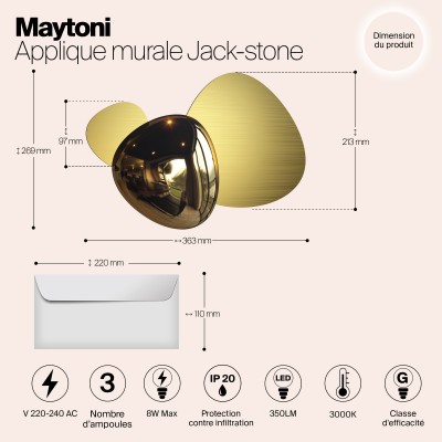 Настенный светильник (бра) Maytoni MOD314WL-L8G3K