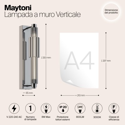 Настенный светильник (бра) Maytoni MOD308WL-L9CH3K