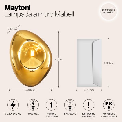 Настенный светильник (бра) Maytoni MOD306WL-01G