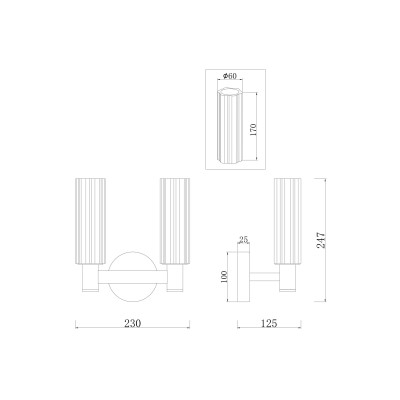 Настенный светильник (бра) Freya FR5167WL-02BS