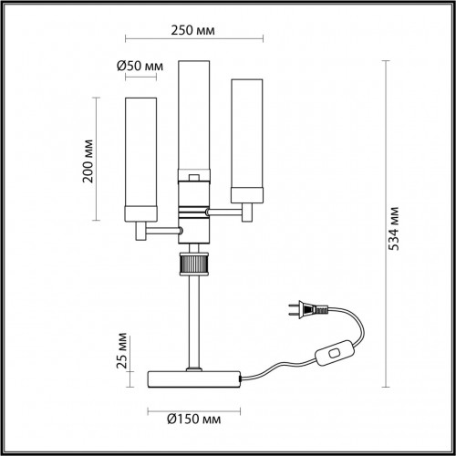 5274/3T CLASSI LN23 золотой Настольная лампа E14 3*40W 220V KAMILLA Lumion