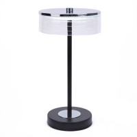 8203/1TL LEDIO LN25 393 серебро/черный/прозрачный, металл/акрил Настольная лампа LED 7W 400К 220V SATIANA