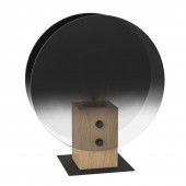 390143 Настольная лампа MILLENA, 1x40W(E27), сталь, черный, стекло, черно-серый, прозрачный