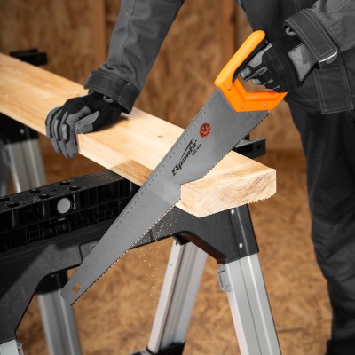 Ножовка по дереву, 500 мм, 7-8 TPI, зуб 2D, каленый зуб, двухкомпонентная рукоятка Sparta