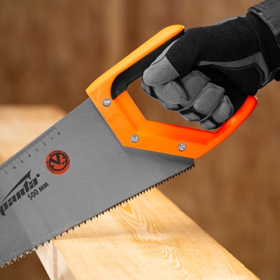 Ножовка по дереву, 500 мм, 7-8 TPI, зуб 2D, каленый зуб, двухкомпонентная рукоятка Sparta