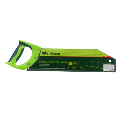 Ножовка по дереву "Зубец", 400 мм, шаг зуба 10 мм, каленый зуб 2D, двухкомпонентная рукоятка Сибртех