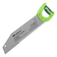 Ножовка по дереву "Зубец", 400 мм, шаг зуба 10 мм, каленый зуб 2D, двухкомпонентная рукоятка Сибртех