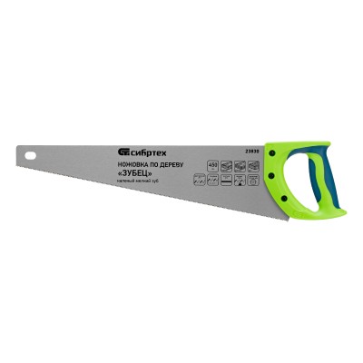 Ножовка по дереву"Зубец" для точных пильных работ, 450 мм, каленый зуб 2D, 14 TPI, двухкомпонентная рукоятка Сибртех