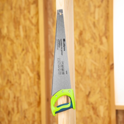 Ножовка по дереву"Зубец" для точных пильных работ, 450 мм, каленый зуб 2D, 14 TPI, двухкомпонентная рукоятка Сибртех