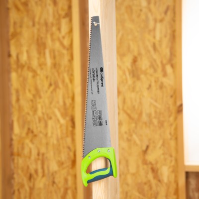 Ножовка по дереву "Зубец", 500 мм, шаг зуба 7 мм, каленый зуб 2D, двухкомпонентная рукоятка Сибртех